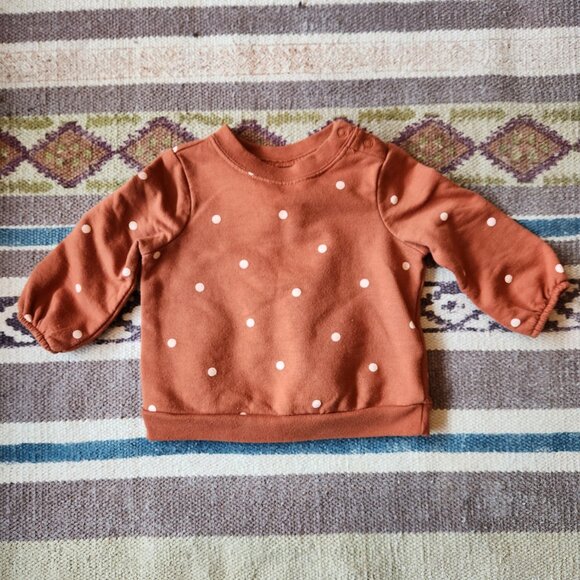 Orange polka dot sweatsuit matching set - Picture 3 of 4
